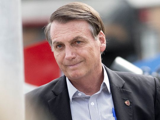 Le président Jair Bolsonaro pendant le 74 ème anniversaire du régiment de parachutistes d'infanterie