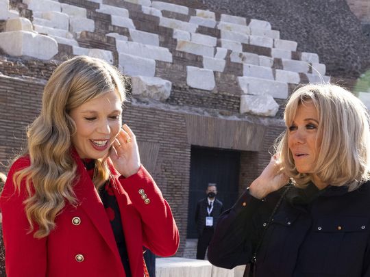 Brigitte Macron et Carrie Johnson