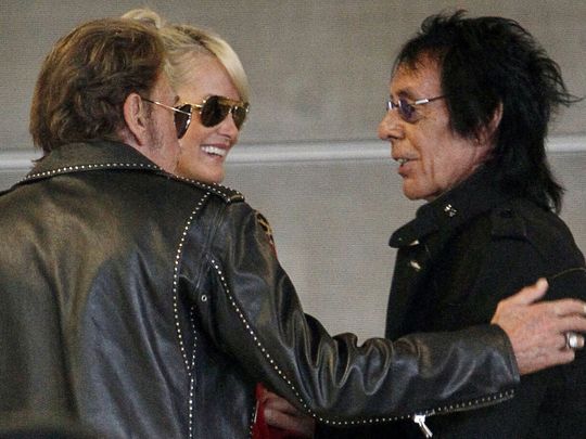 Johnny Hallyday, Laeticia Hallyday et Robin Le Mesurier